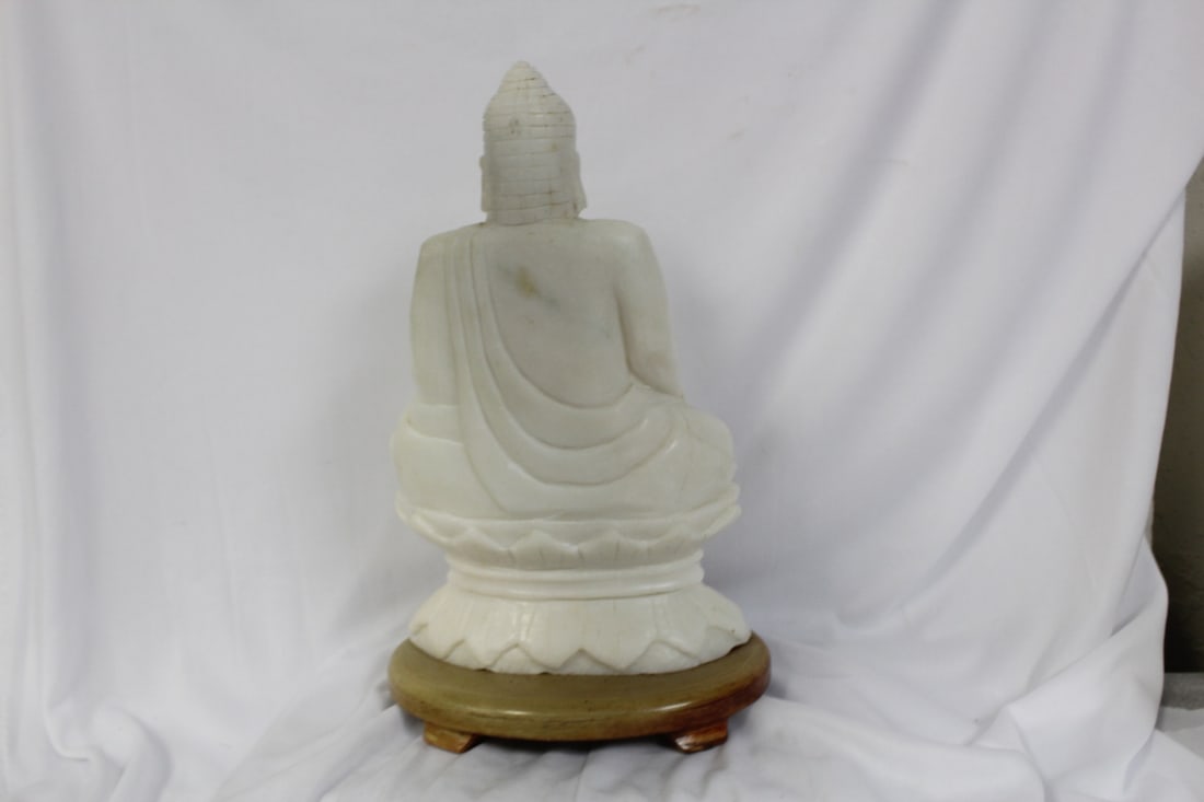 A Chinese Solid Marble Statue - 3