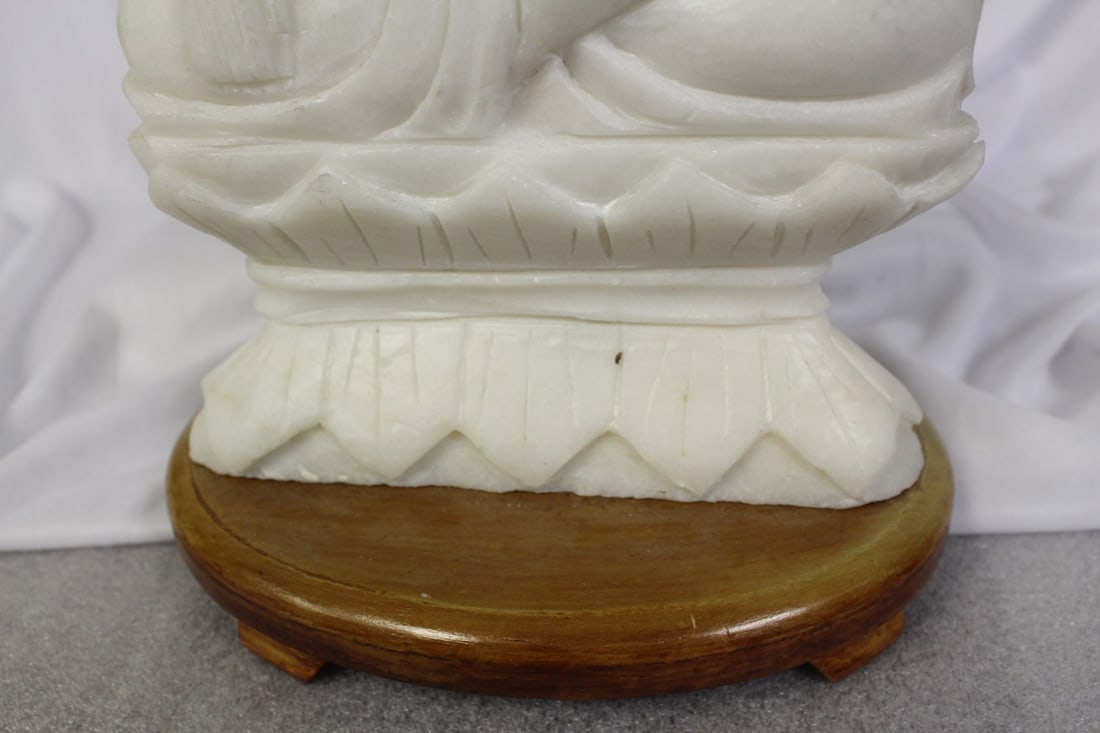 A Chinese Solid Marble Statue - 7