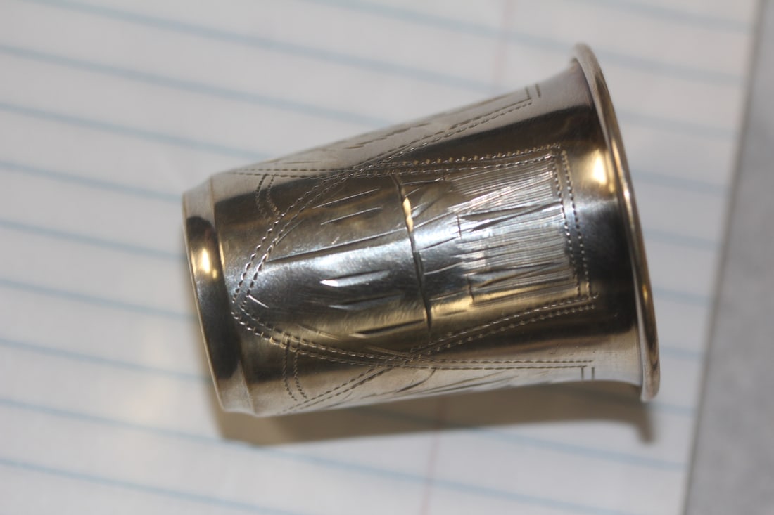 Rare Israel Ereevich Zalchoder Cup: Ereevich Zalchoder 84 silver Russian Empire shot glass or cup - 2 inches tall