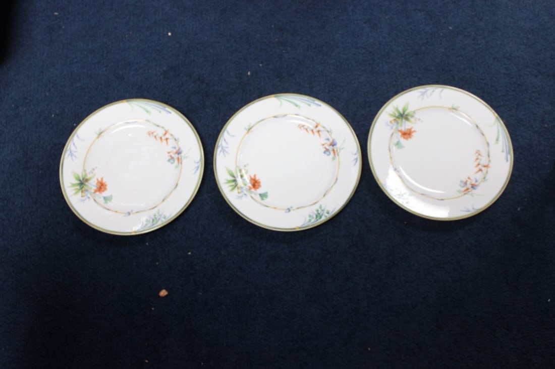 Lot of 3 Limoges France, Bread Plates: Philippe Deshoulieres - 7 1/8 inches in diameter