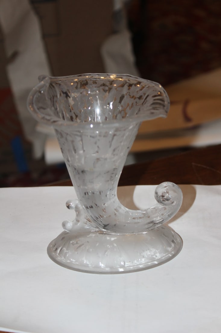 Glass Cornucopia Small Vase - 3