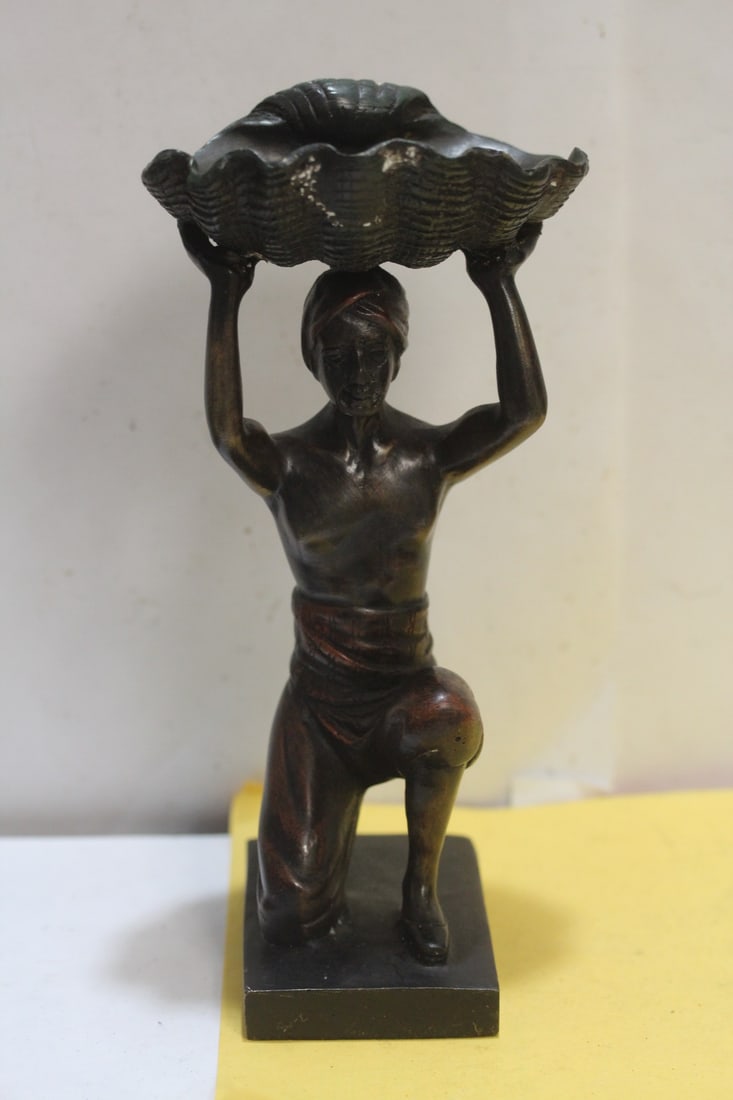 A Signed F. Bergmann 1872 Statue: possibly Franz Bergmann - approximately 8 inches tall - authenticity is NOT guaranteed on this piece