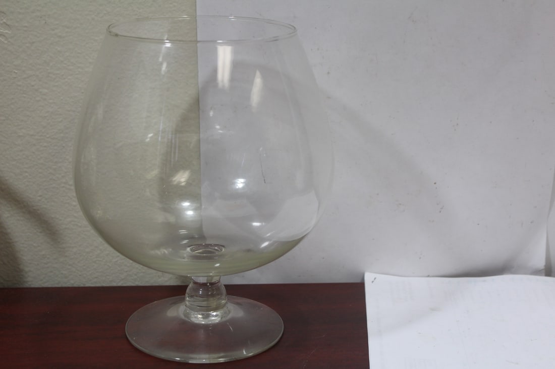 A Champagne Cup Fish Bowl: made out of glass - 8 5/8" tall