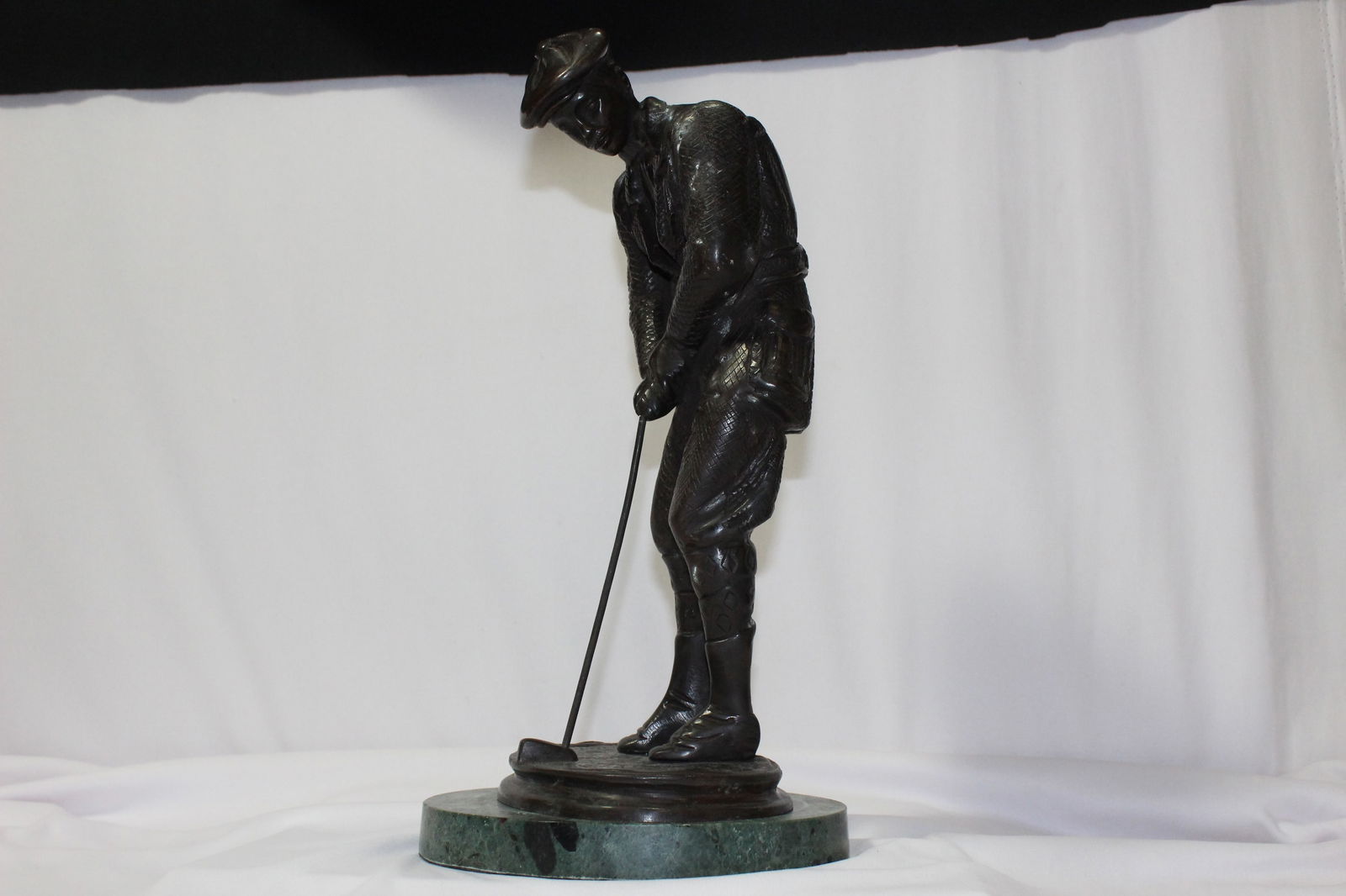A Bronze Golfer Statue - 2