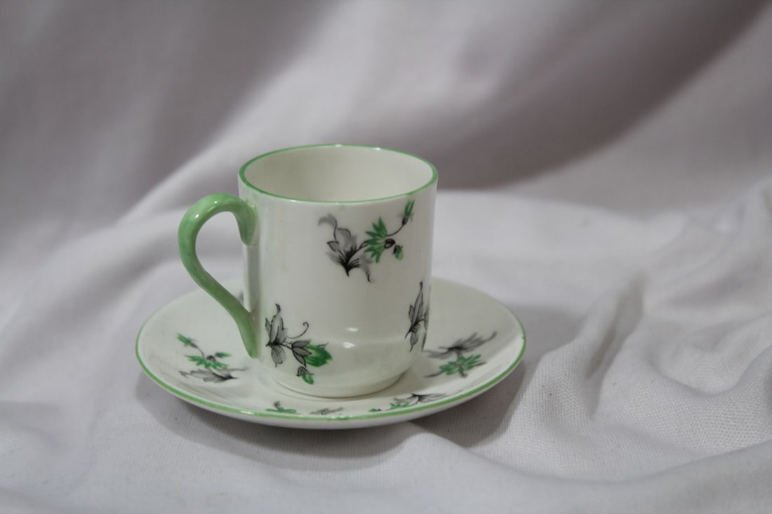 A Rare Miniature Shelley Cup and Saucer: cup= 1 3/4" tall - saucer= 3" in diameter