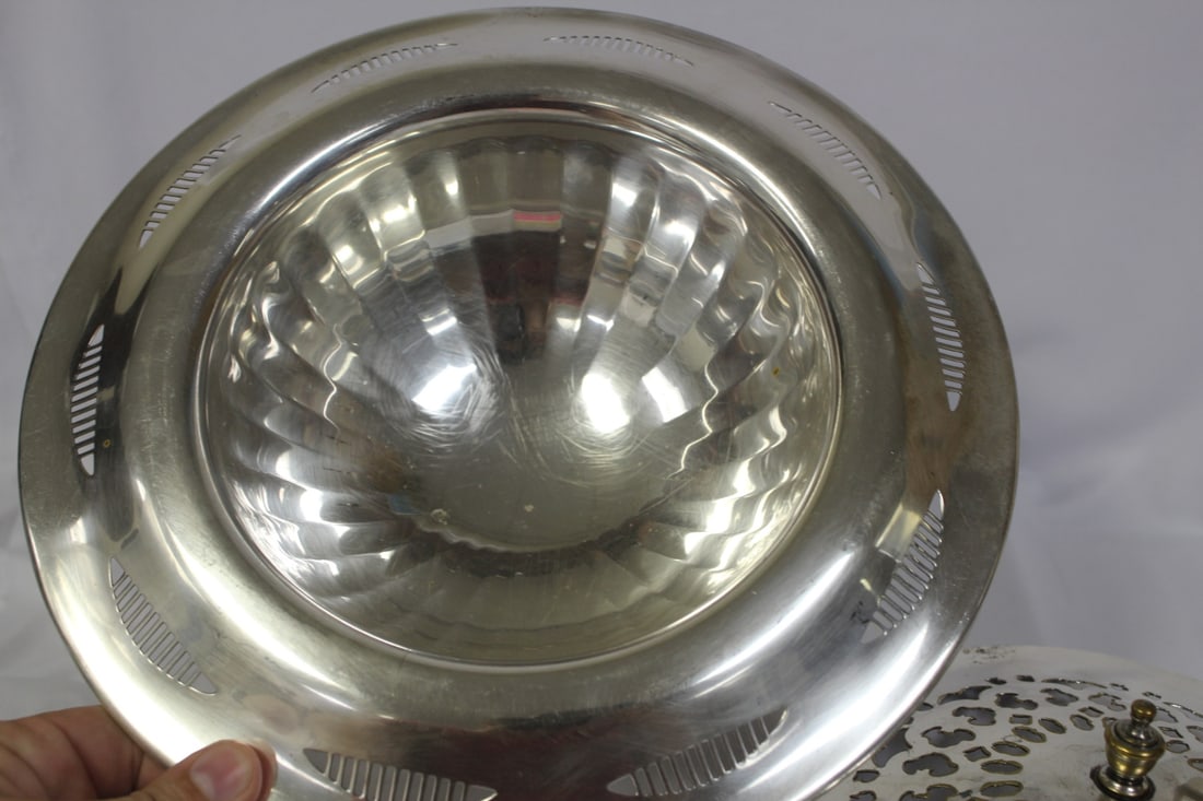 Silverplated Serving Dish with Lid - 3