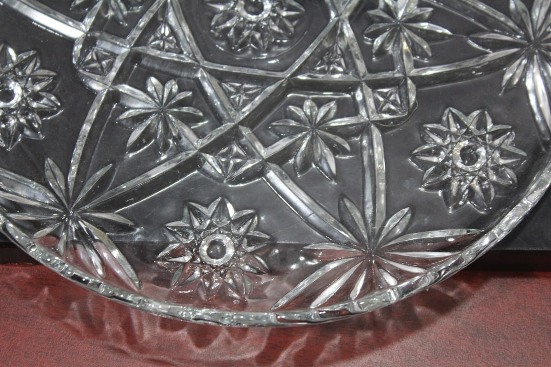 A Pressed Glass Tray - 5