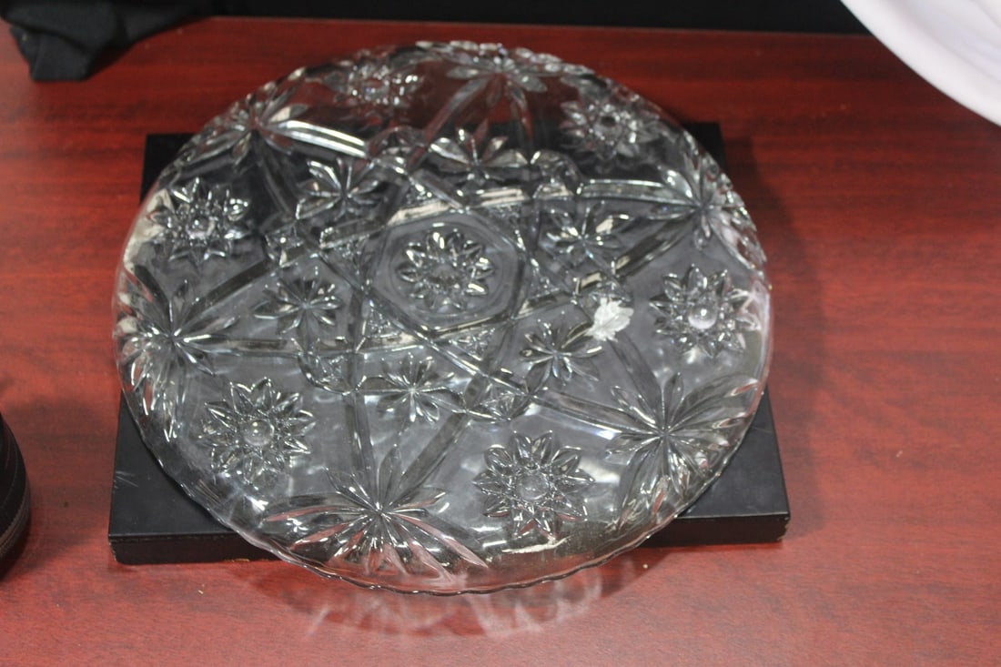 A Pressed Glass Tray - 7