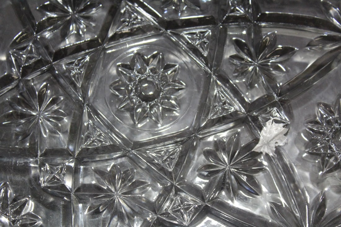 A Pressed Glass Tray - 8