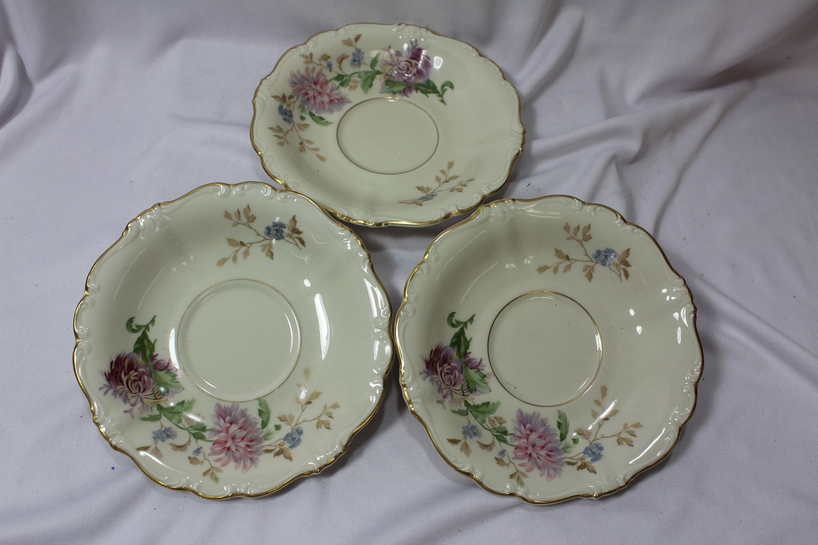 Lot of 3 Rosenthal Saucers: 6 1/4" in diameter each