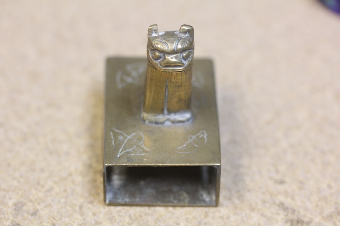 Antique Chinese Match Safe or Holder: marked "China"