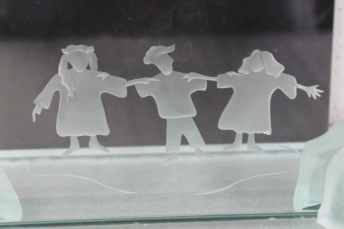 A Signed Glass Panel - 3