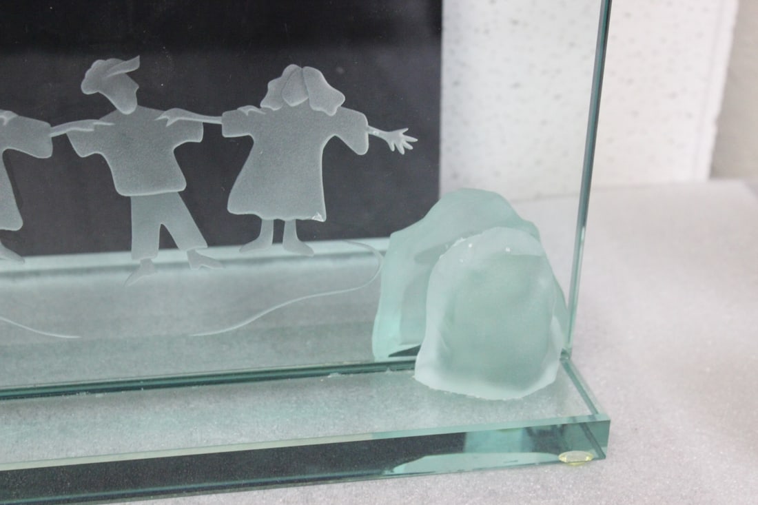 A Signed Glass Panel - 5