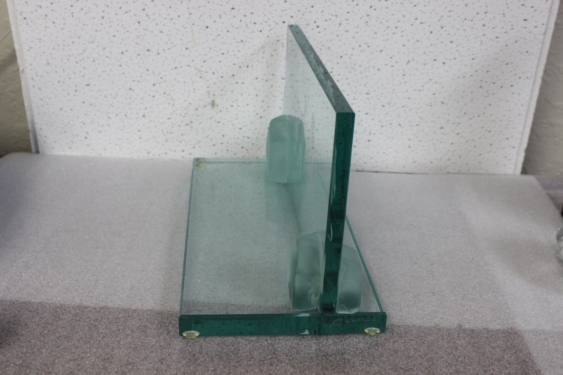 A Signed Glass Panel - 6