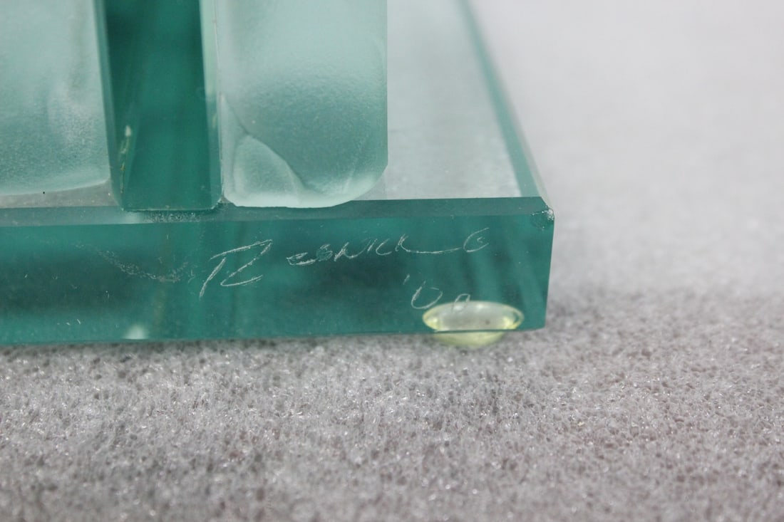 A Signed Glass Panel - 7