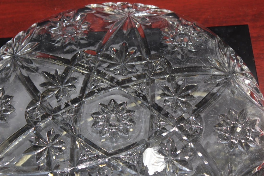 A Pressed Glass Tray - 10