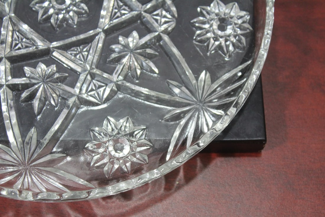 A Pressed Glass Tray - 5
