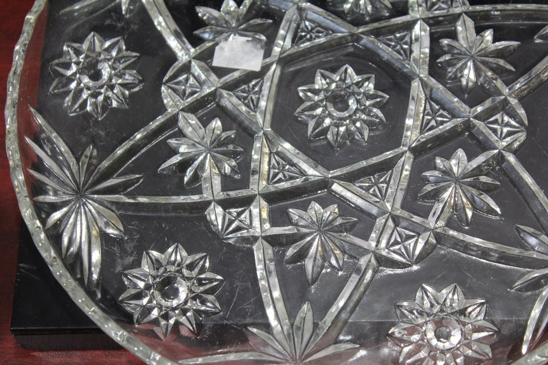 A Pressed Glass Tray - 6