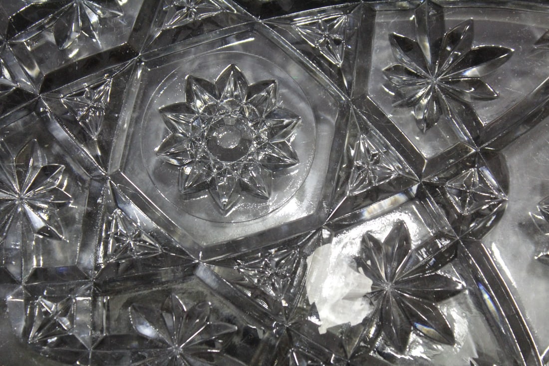 A Pressed Glass Tray - 8