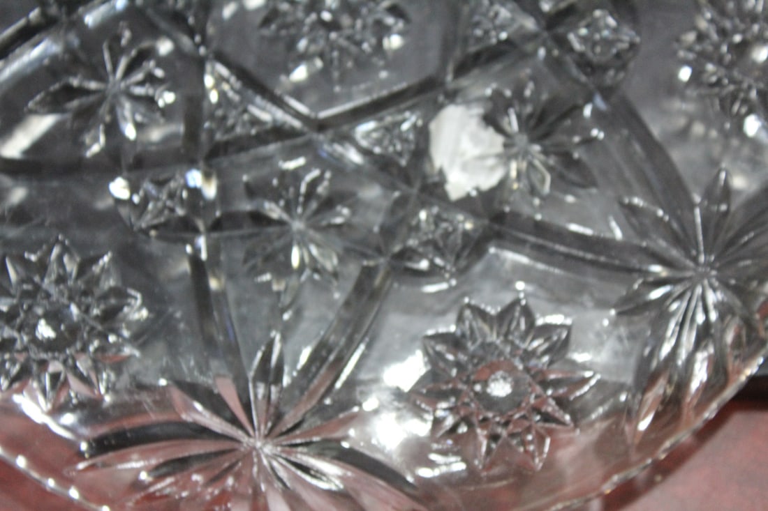 A Pressed Glass Tray - 9