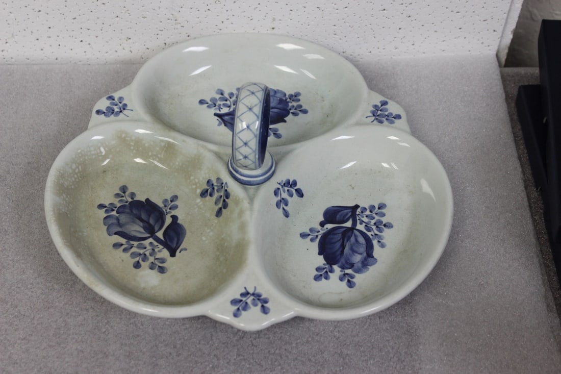 A Denmark Beehive Mark Tray: please note: discoloration - 11" in diameter