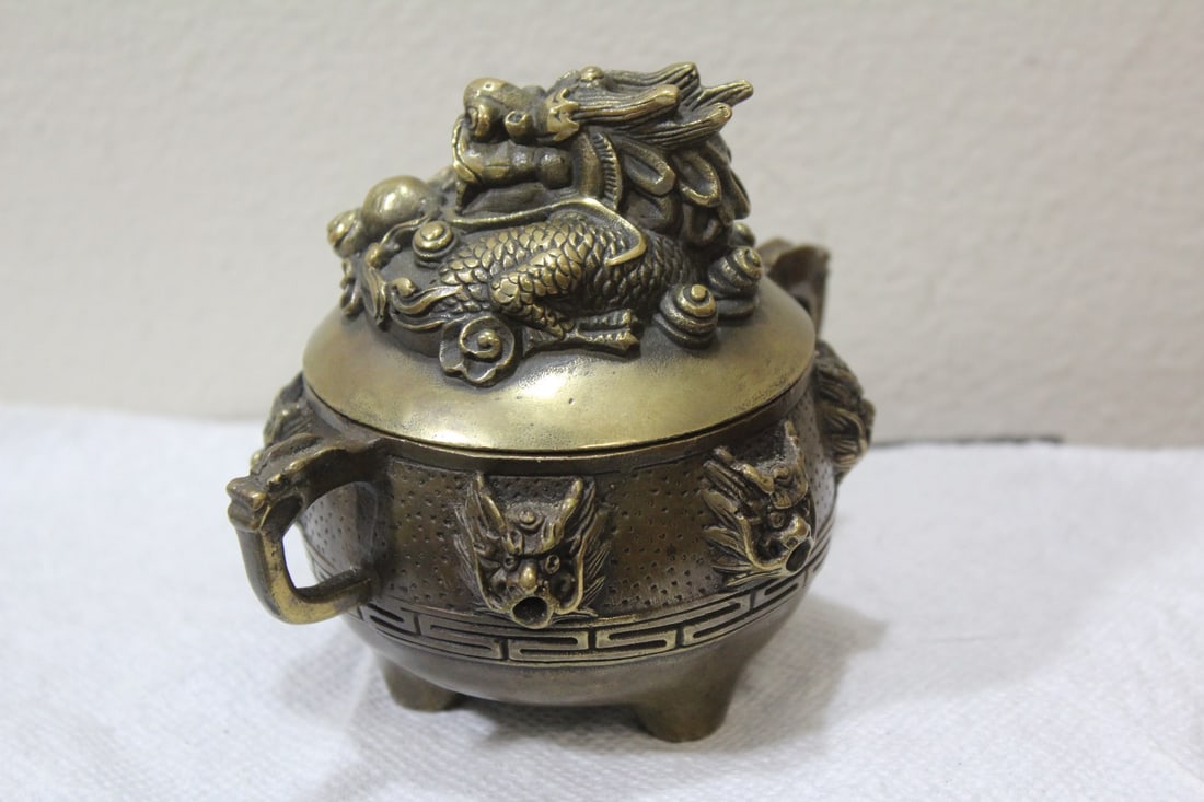 A Signed Chinese Bronze Censor - 3