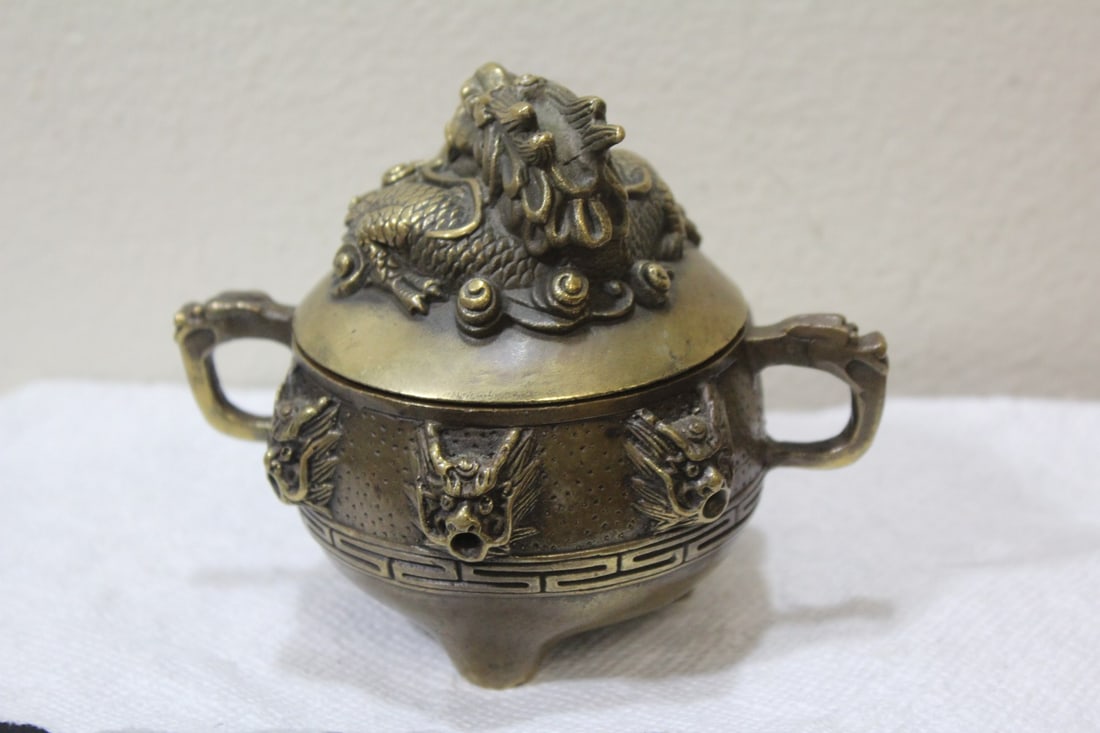 A Signed Chinese Bronze Censor - 4