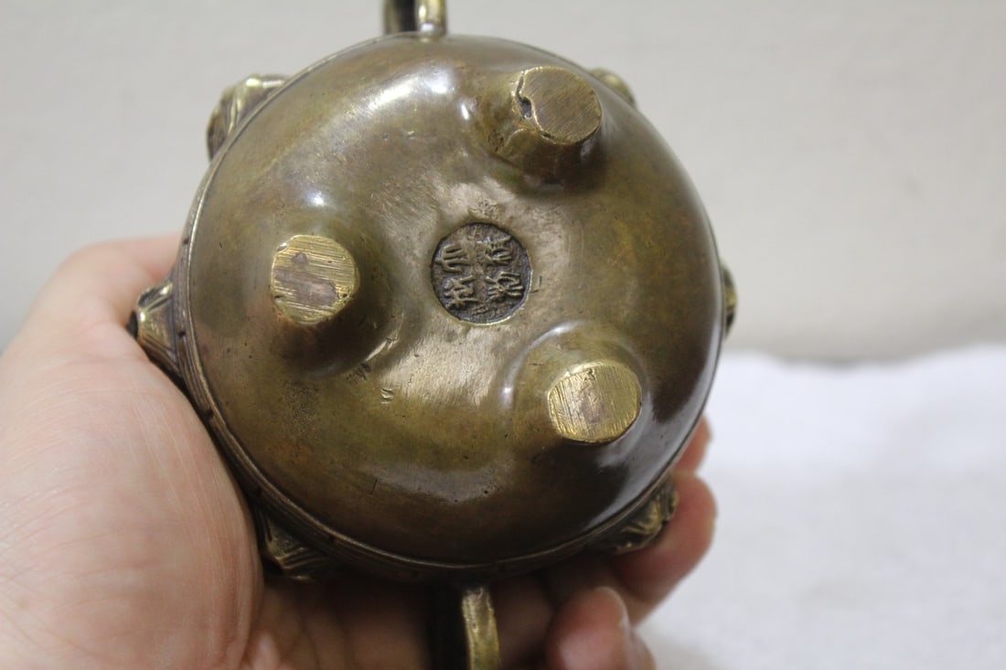 A Signed Chinese Bronze Censor - 5