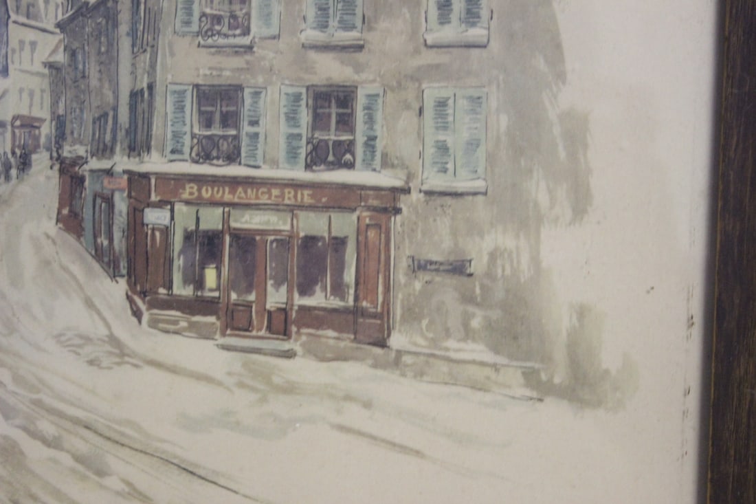 An Old Signed Print, Lithograph - 4