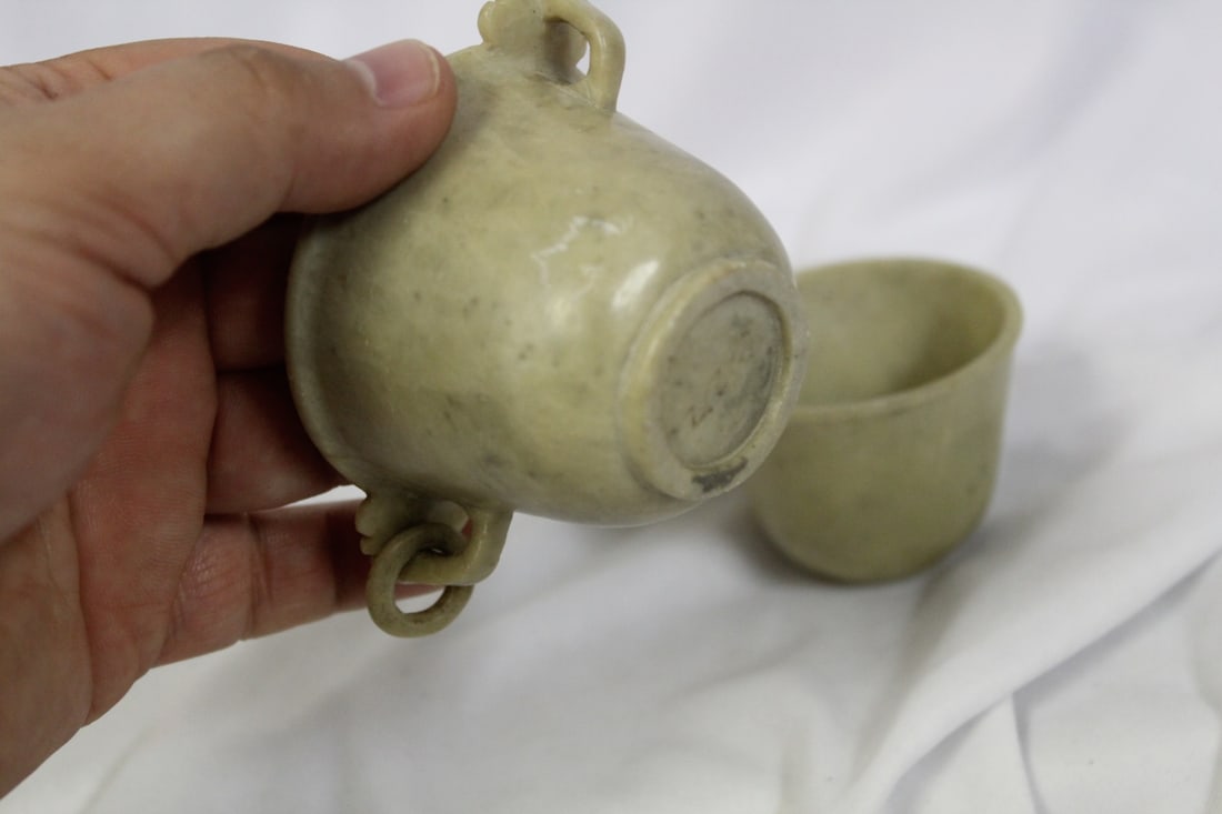 Chinese Soapstone Stacking Cups - 3
