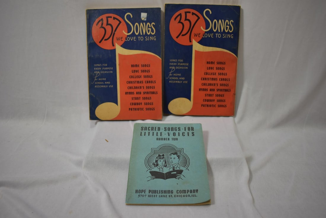 Lot of 3 Song Books: vintage - paperback