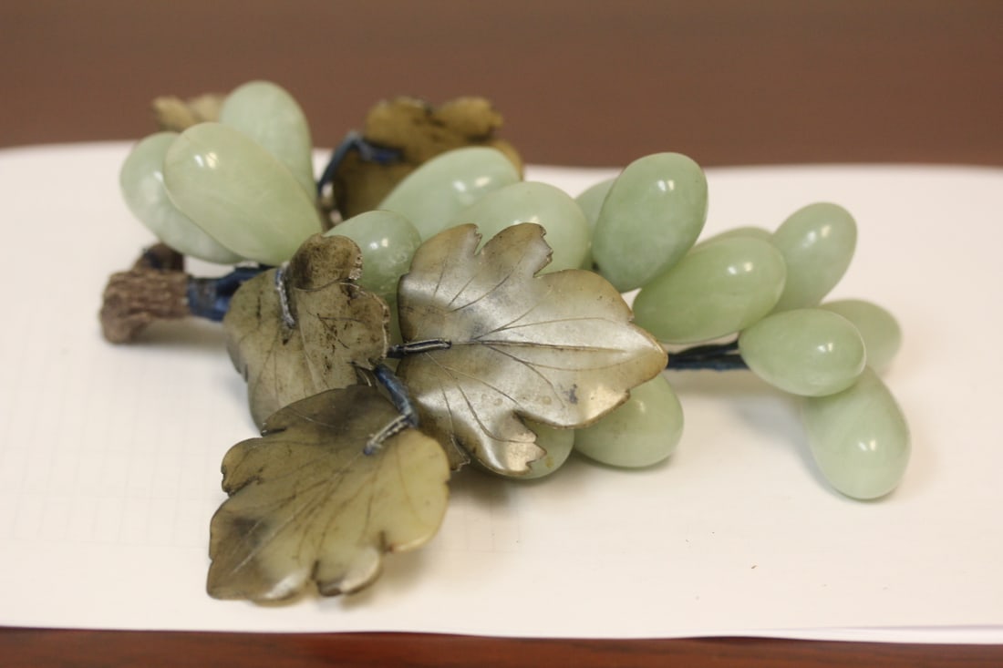 A Jade Grape: 6 3/4" across