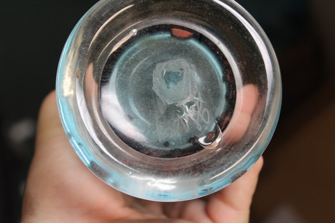 Signed and Dated Artglass Vase - 3