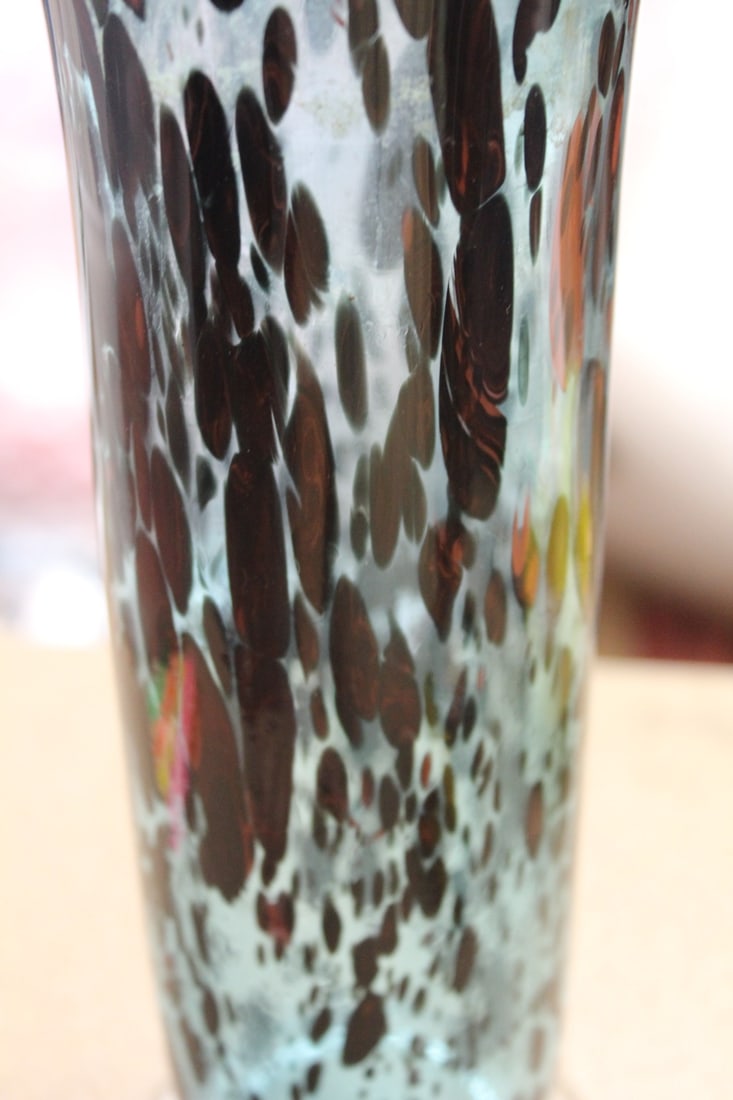 Signed and Dated Artglass Vase - 6