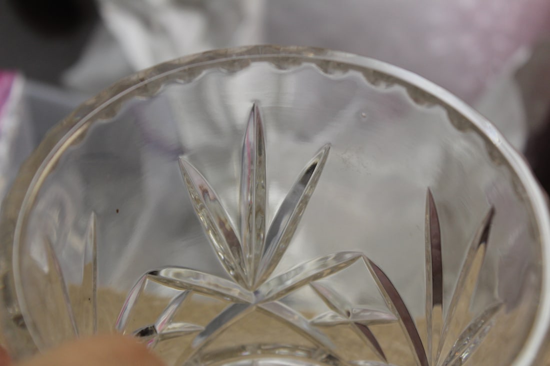 Cut Glass Container - 4