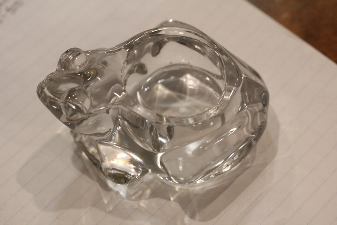Crystal Frog Bowl: 4" across