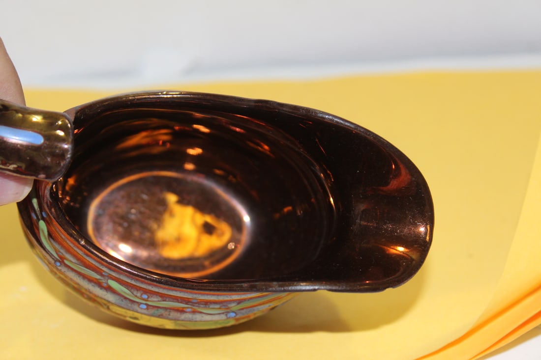 A Ceramic Lusterware Creamer - 6