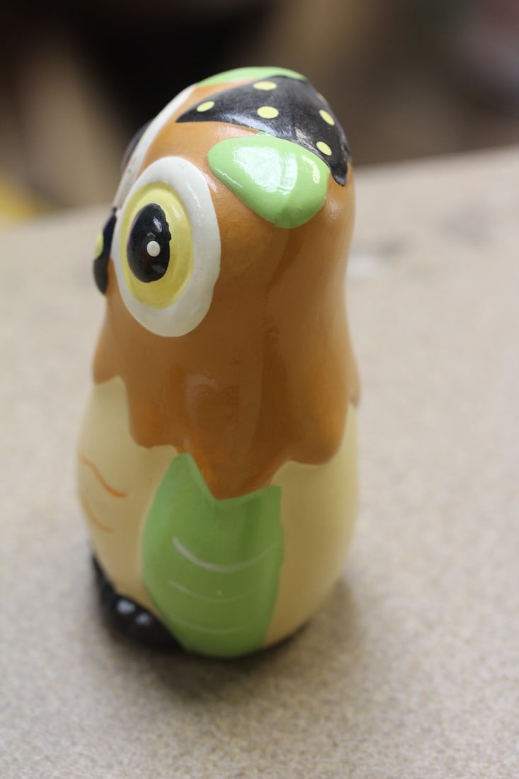 Ceramic Owl Figurine - 2