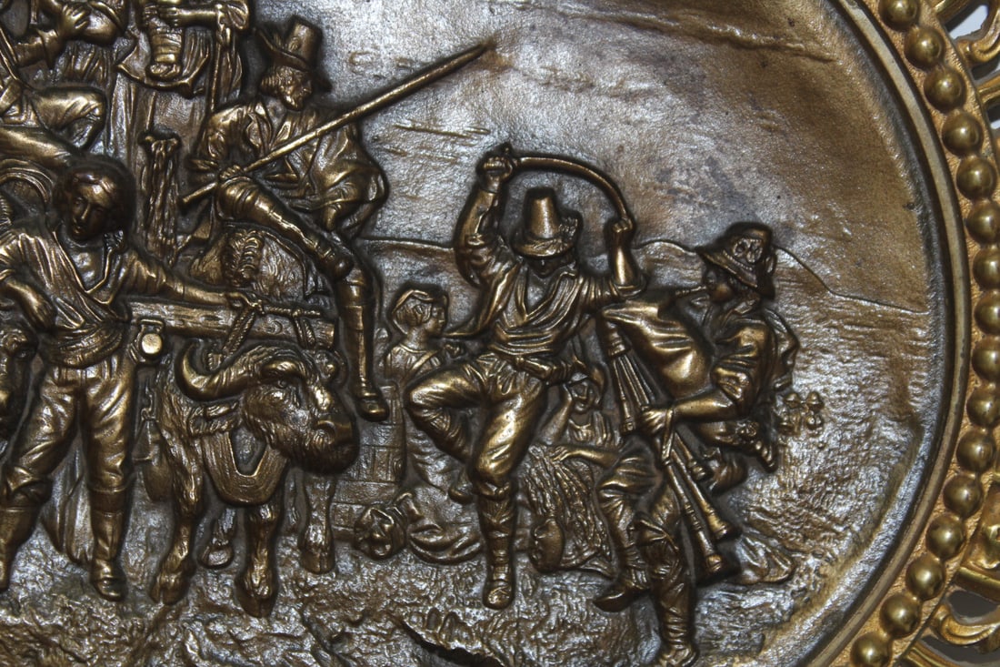 A Framed Bronze Plaque - 2