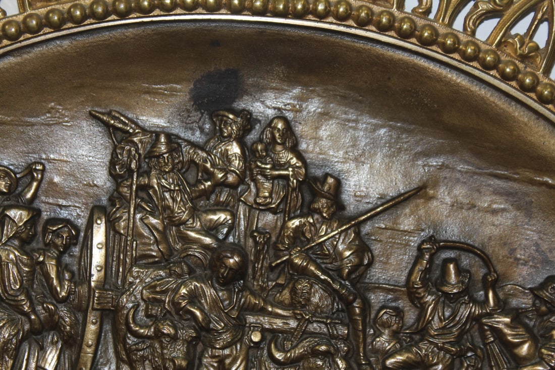 A Framed Bronze Plaque - 3