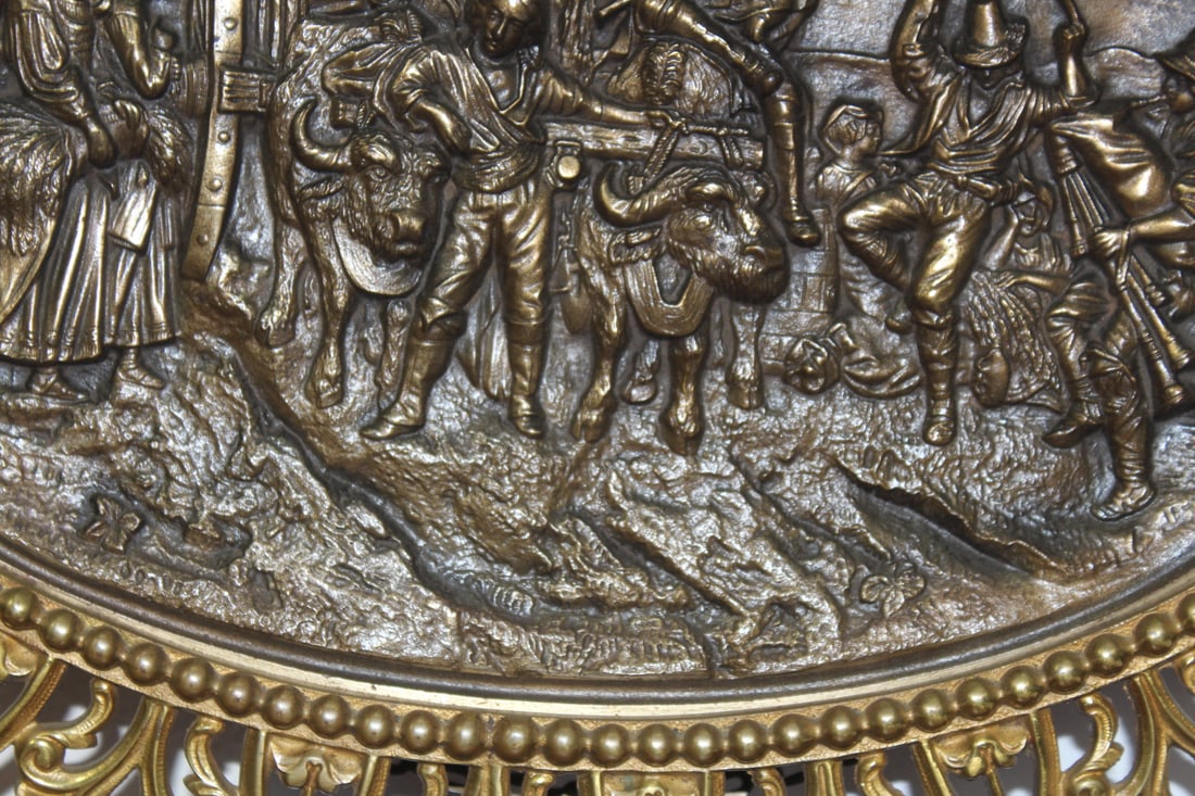 A Framed Bronze Plaque - 5