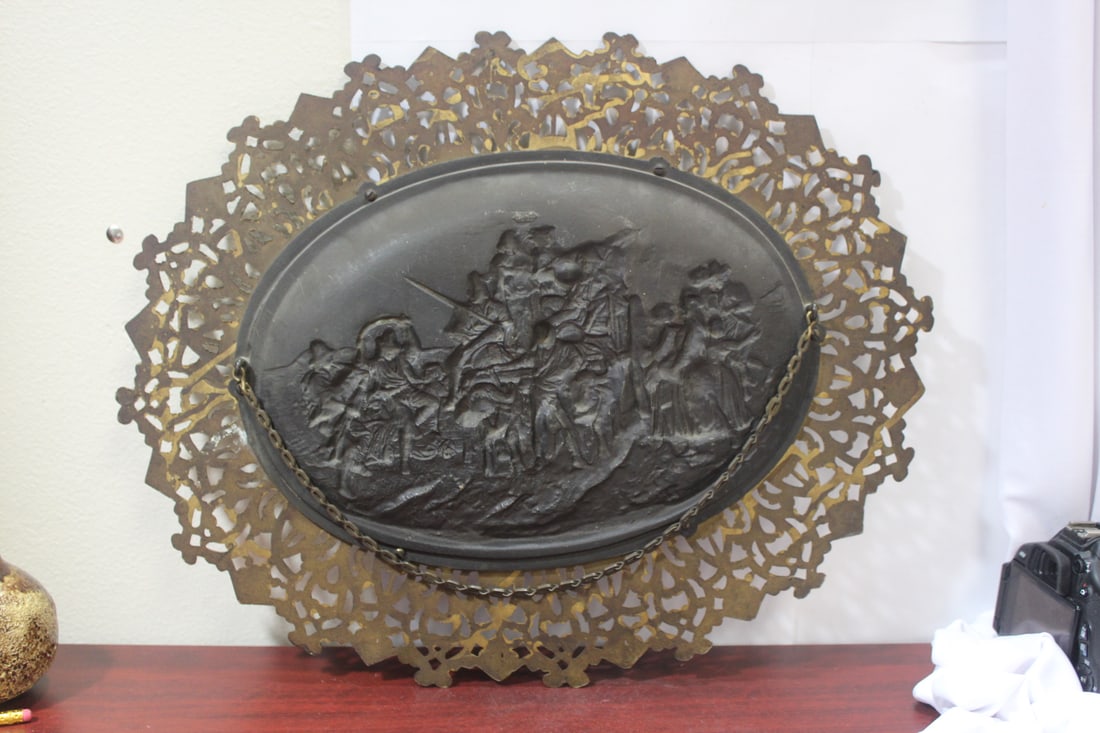 A Framed Bronze Plaque - 6