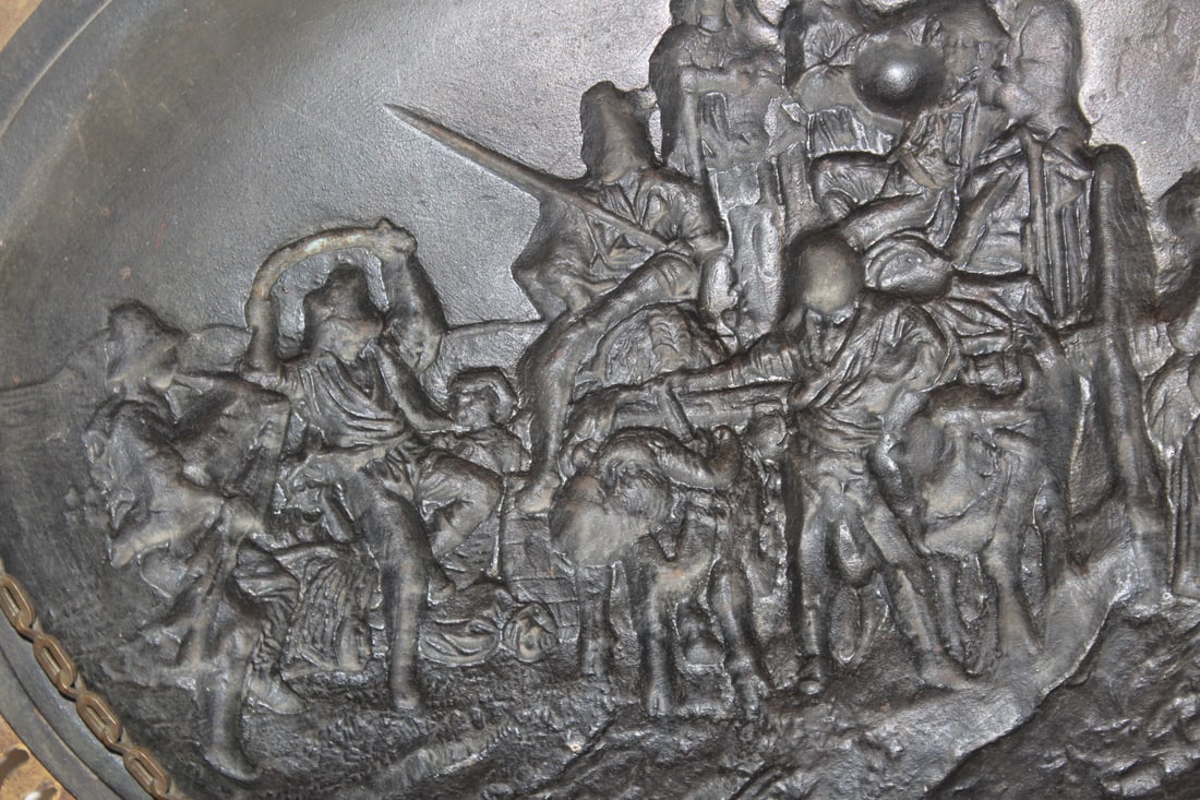 A Framed Bronze Plaque - 8