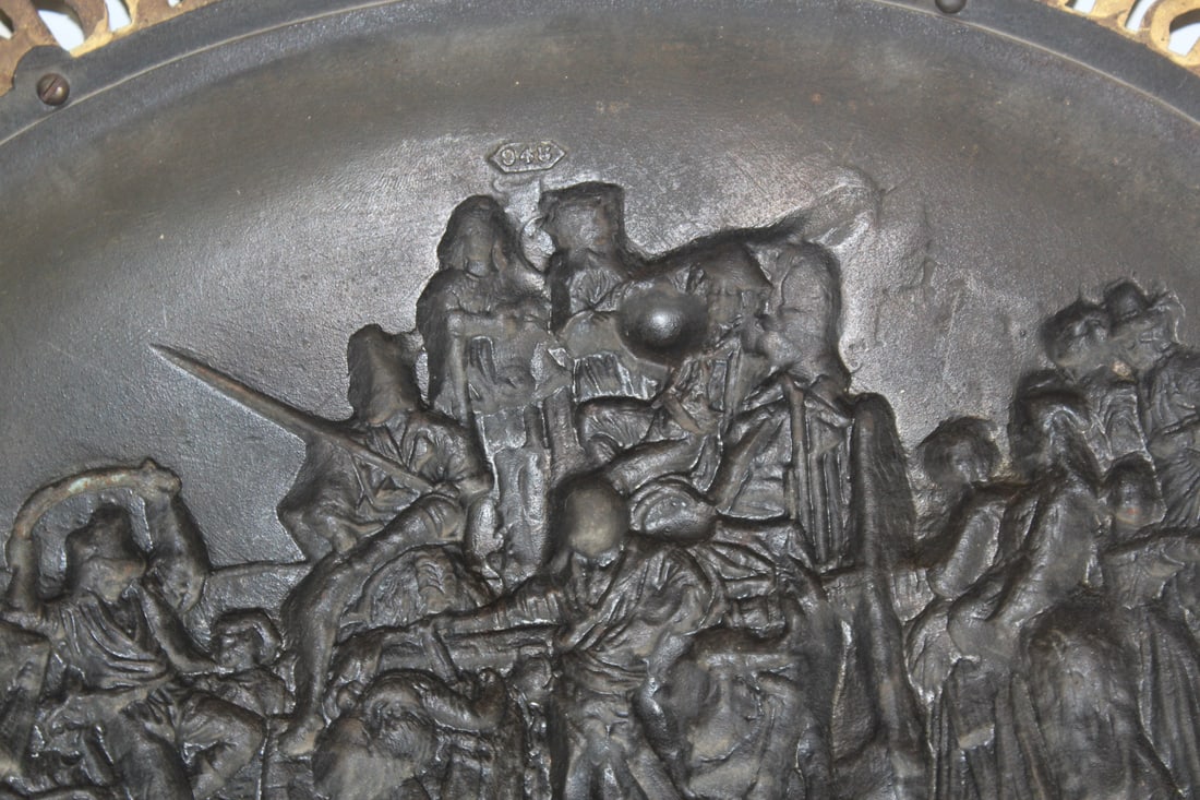 A Framed Bronze Plaque - 9