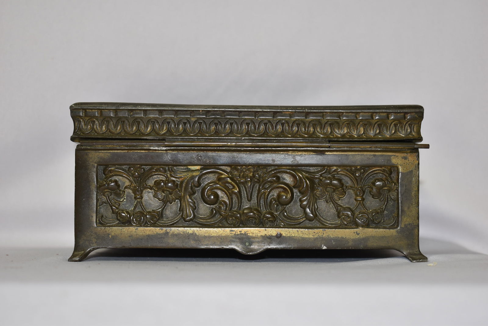 A Repousse Metal Box - 4