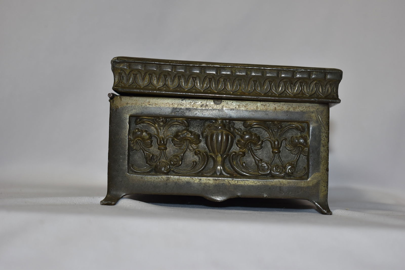 A Repousse Metal Box - 5