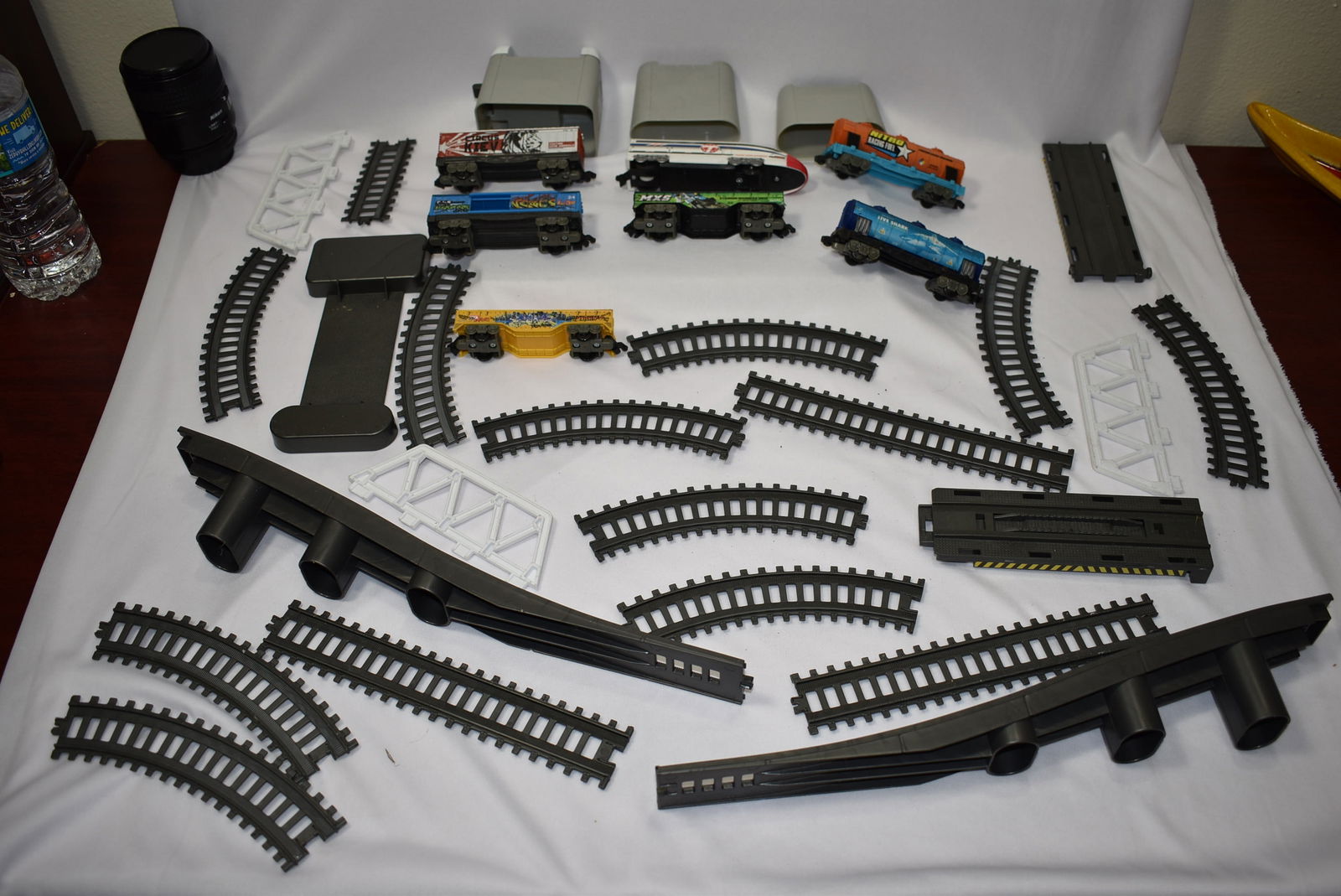 Lot Of Toy Plastic Railroad Tracks, Trains Etc (1 of 15)