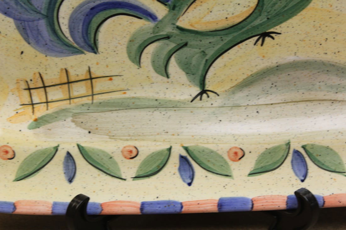 Bella Rooster Ceramic Rectangular Tray - 4