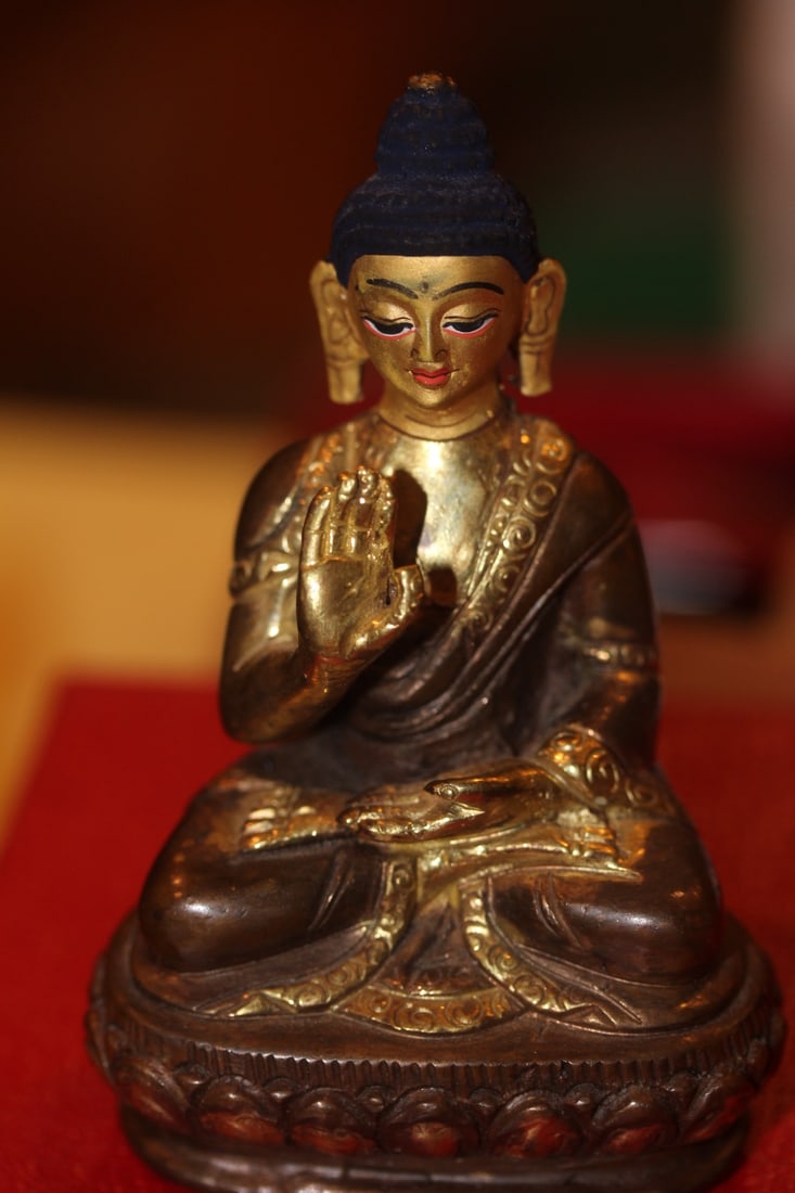 Sino Tibetan Bronze God: 3 1/8 inches tall