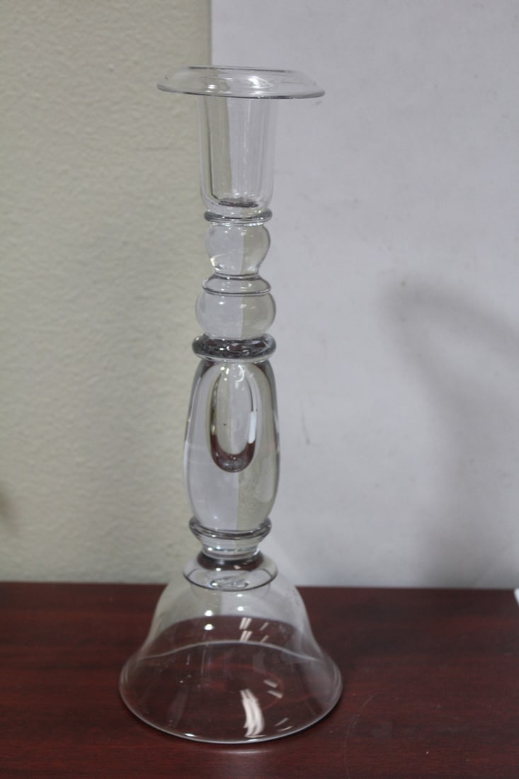 A Single Glass Candlestick - 2